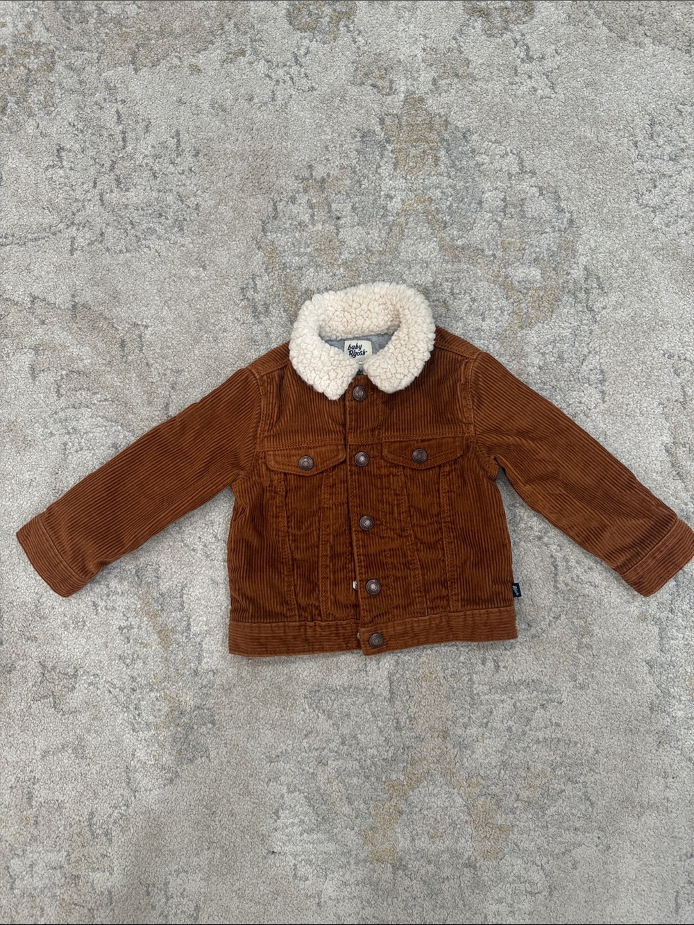 OshKosh B'gosh Brown Corduroy Jacket with Cream Sherpa Collar